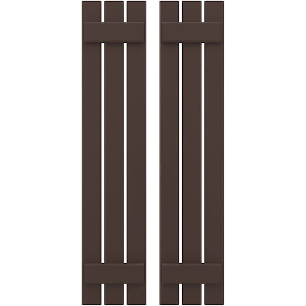 Ekena Millwork Americraft 3-Board, 2 Batten Exterior Real Wood Spaced Board-n-Batten Shutters, ARW101SB311X82TBH, PR ARW101SB311X82TBH - main
